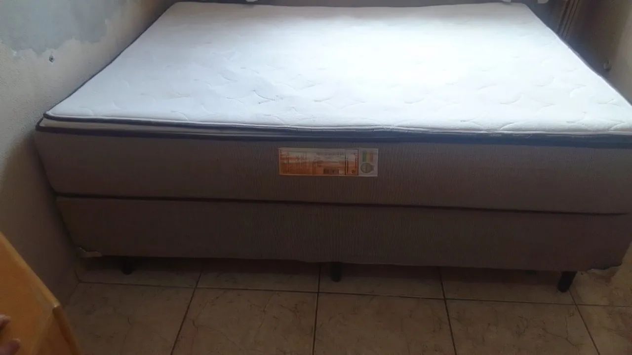 Cama box casal com colchão 