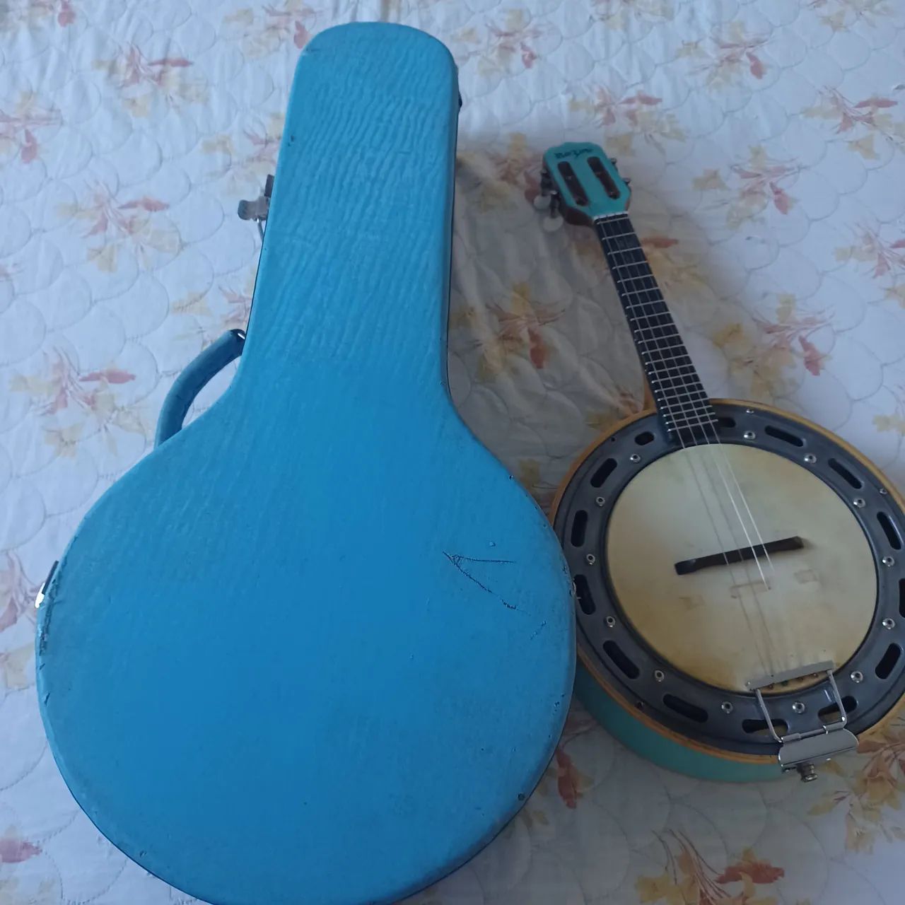 Banjo Rozini azul com case - Foto 2