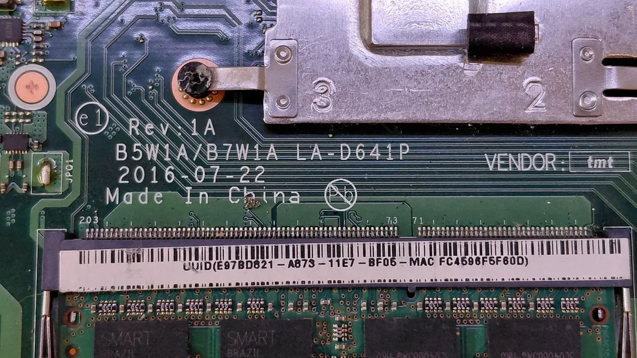 Placa mãe notebook acer aspire ES1-533 LA-D641P - Foto 3