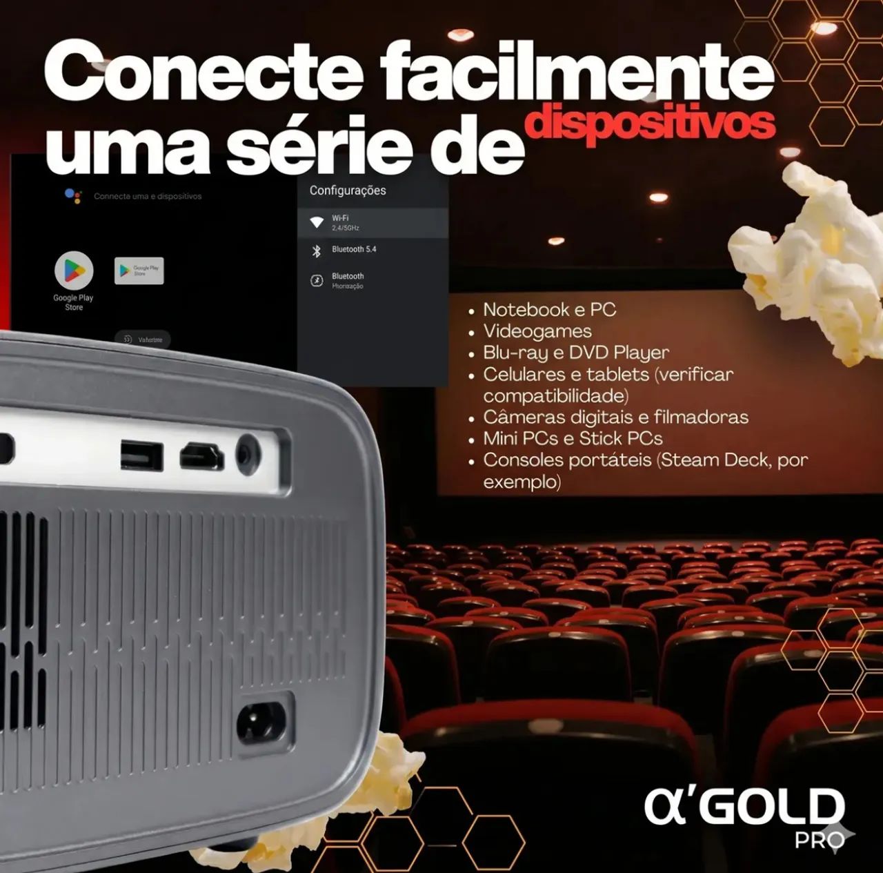 Projetor Hy500 Android (entrega gratis) - Foto 3