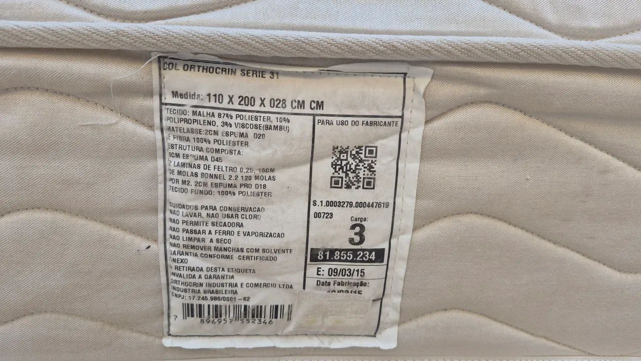 Colchão Orthocrin com cama box viúva  - Foto 4