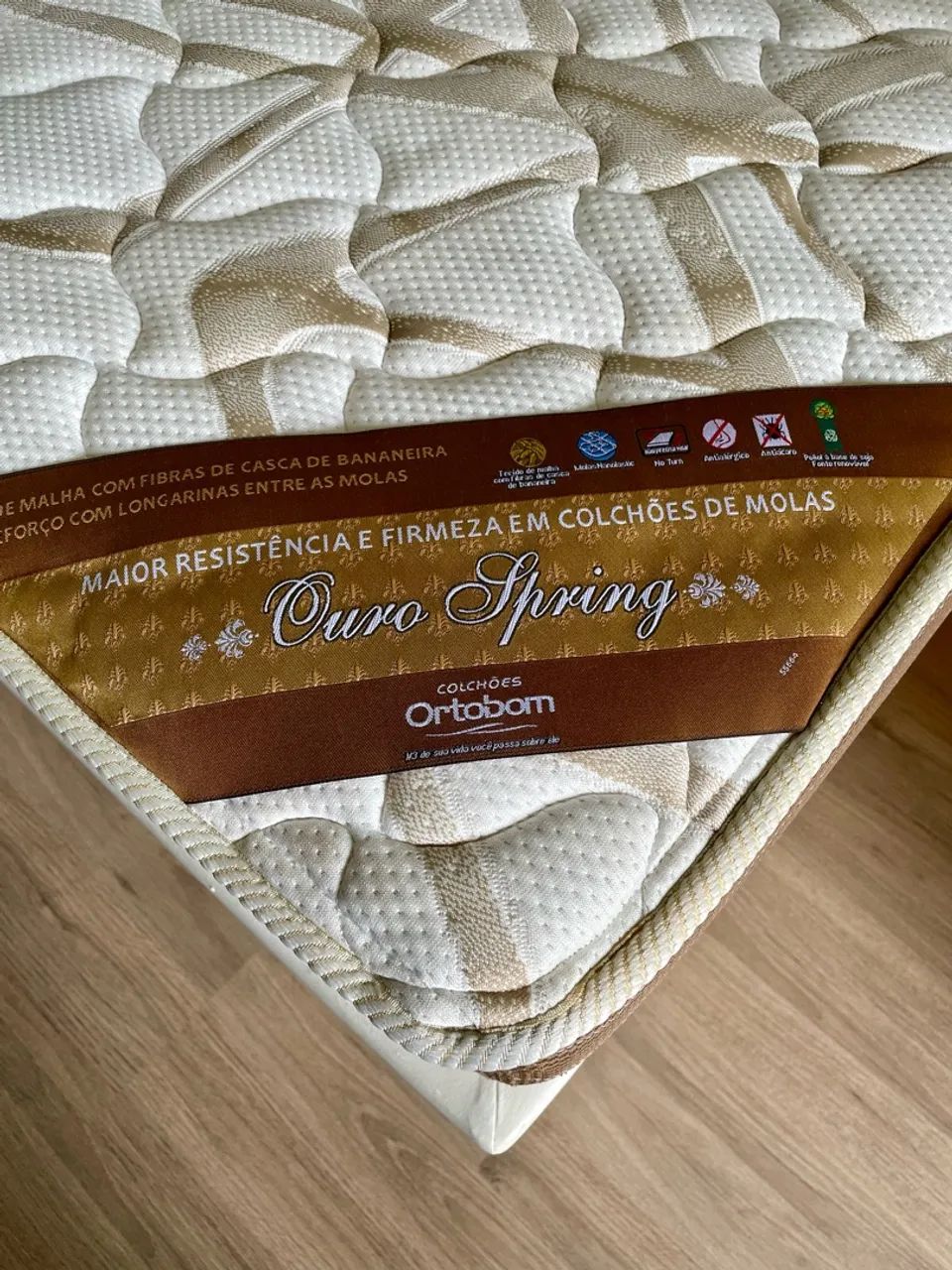  Cama Box Baú Casal Ortobom Spring Ouro - Foto 3