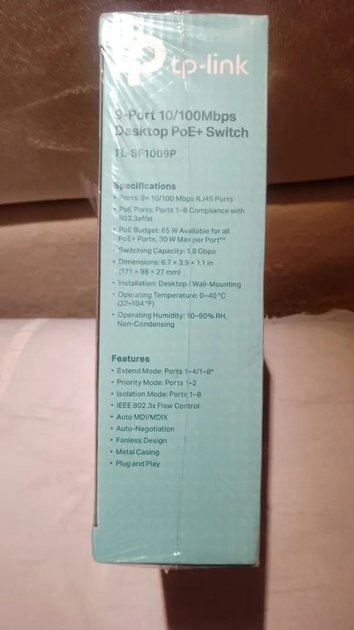 Switch PoE TP-Link TL-SF1009P 9-port 10/100 Mbps - Foto 5