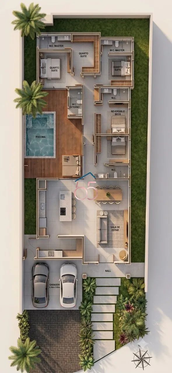 CASA TÉRREA NEOCLÁSSICA | CONDOMÍNIO FLORAIS DA MATA - Foto 3