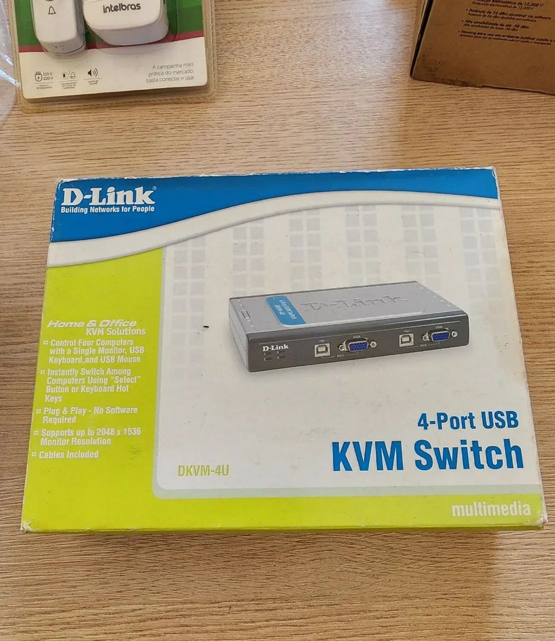 Swith Kvm 4 Portas External Dkvm-4k Semi-Novo Na Caixa - Foto 4