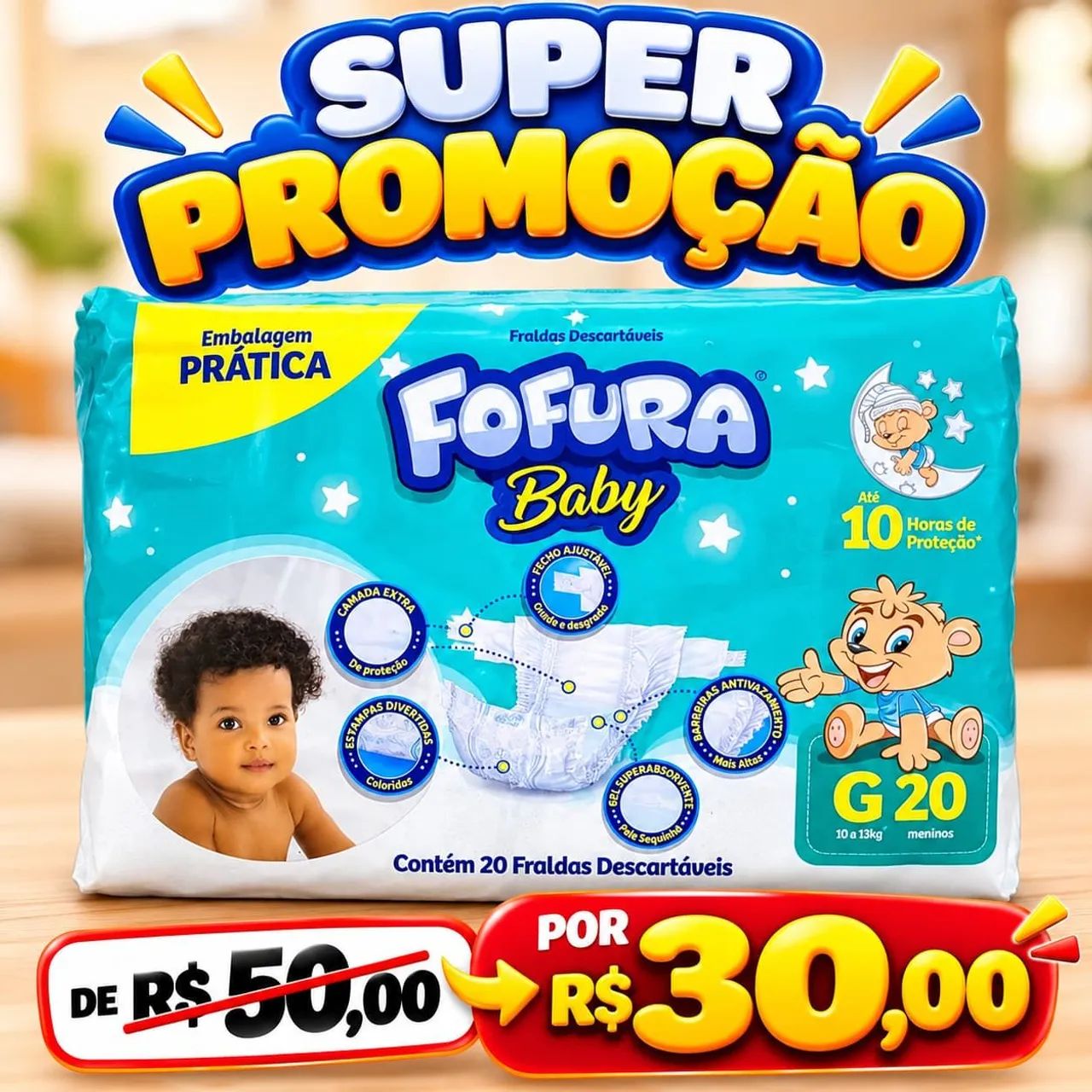 Fraldas descartáveis Baby - Foto 2