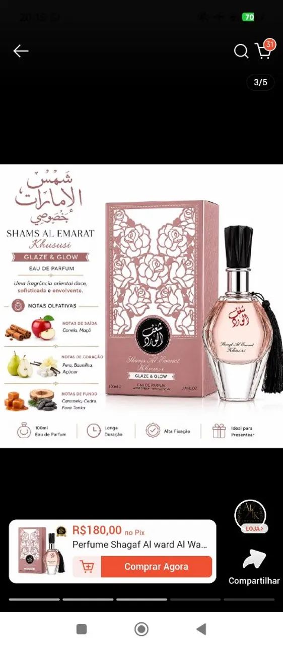 Shagaf Al Ward 100ml arabe