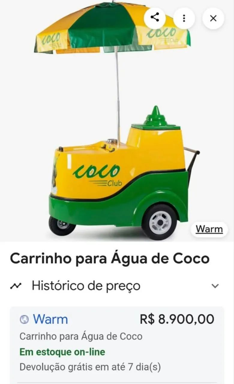 Carrinho de água de coco  - Foto 3
