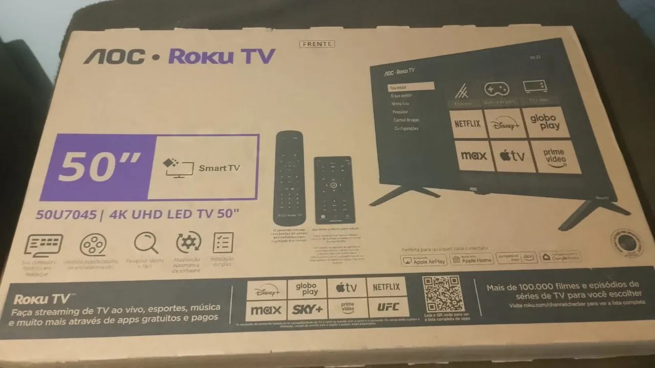 TV 50 polegadas ROKU LACRADA NA CAIXA!  - Foto 3