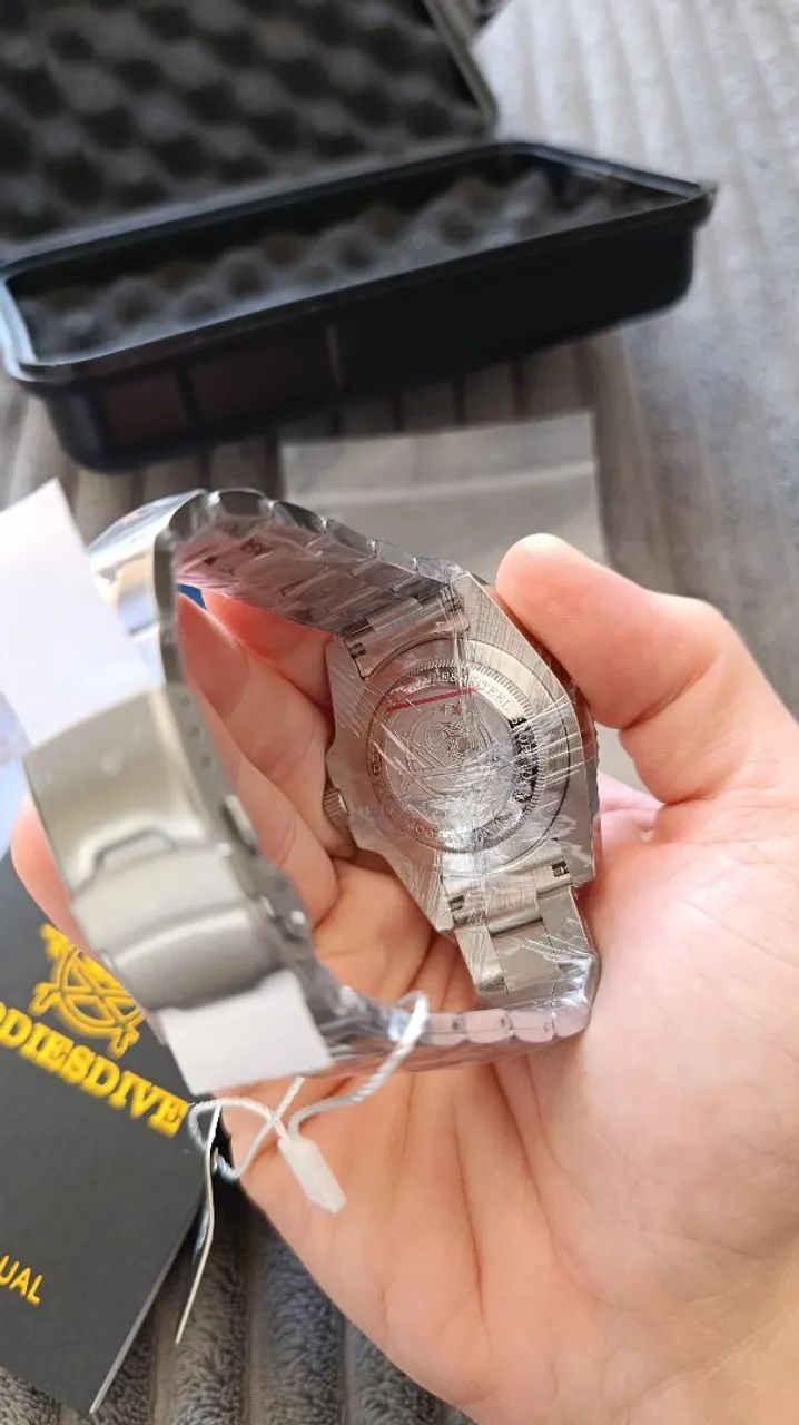 Relógio Addiesdive aço prata com bezel preto novo - Foto 3
