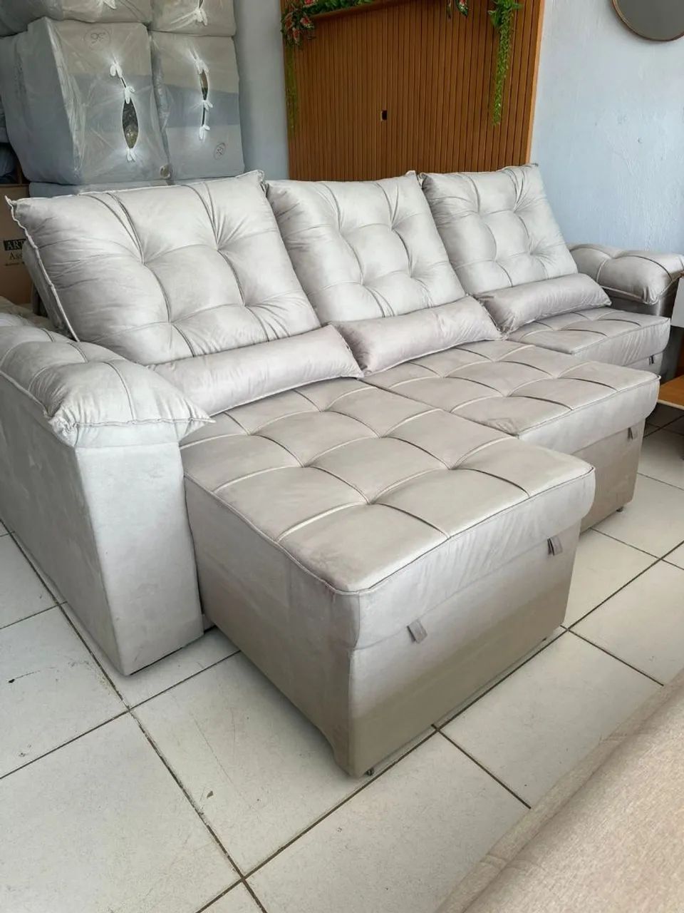 Sofá retrátil e reclinável Infinity 2.90cm - Foto 2