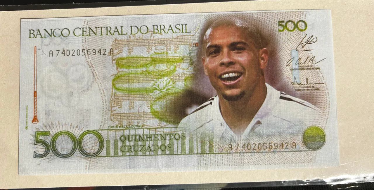 Cédula Fantasia 500 Cruzados Ronaldo Fenômeno 