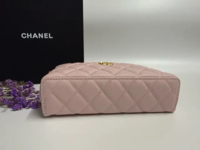 Bolsa Chanel L Box Rosa-Clara com Corrente - Foto 5