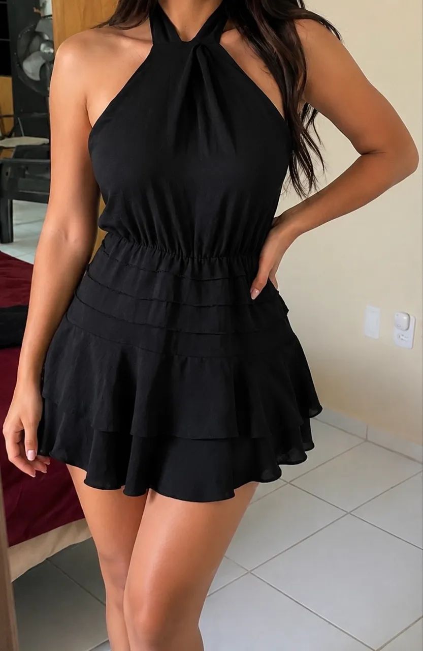 Macacão feminino preto 