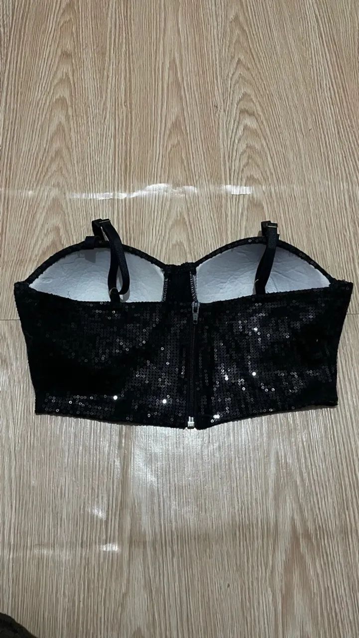 Top paetê preto - Foto 3