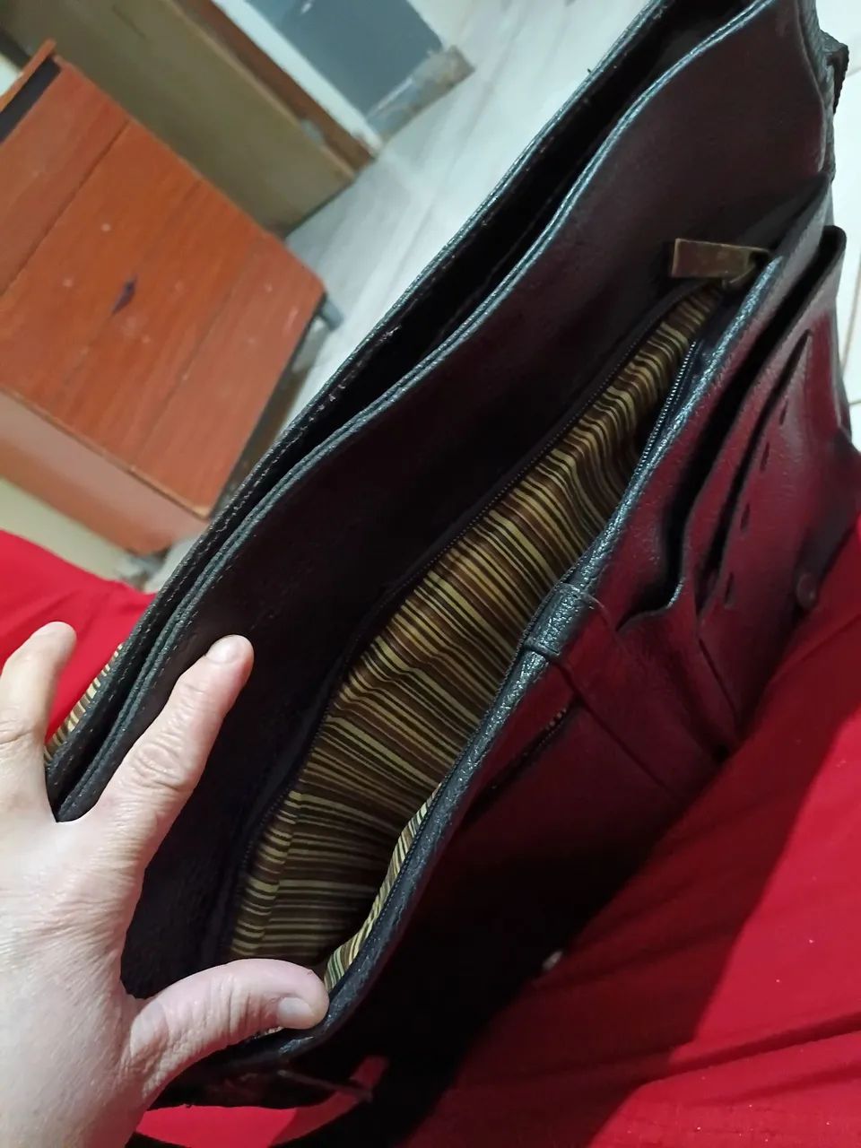 Bolsa de couro  para notebook bagagio - Foto 5
