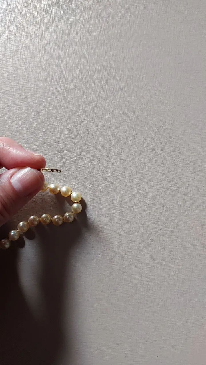 Colar de pérolas de água salgada com  fecho  ouro 18k  - Foto 5