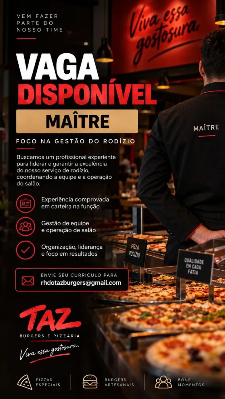 Vaga para Maître 
