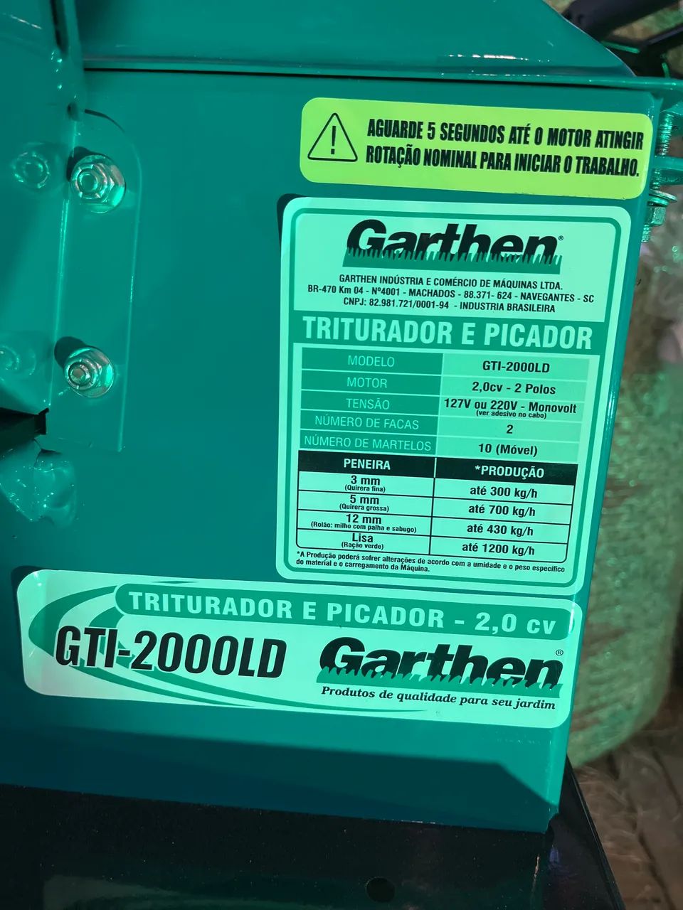 Triturador GTI 2000 LD COM MOTOR 2 HP - Foto 2