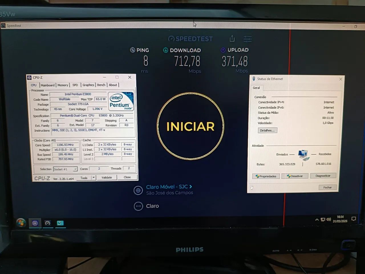 Kit Placa Mãe + Pentium 3.20Ghz + 4GB Ram - Foto 4