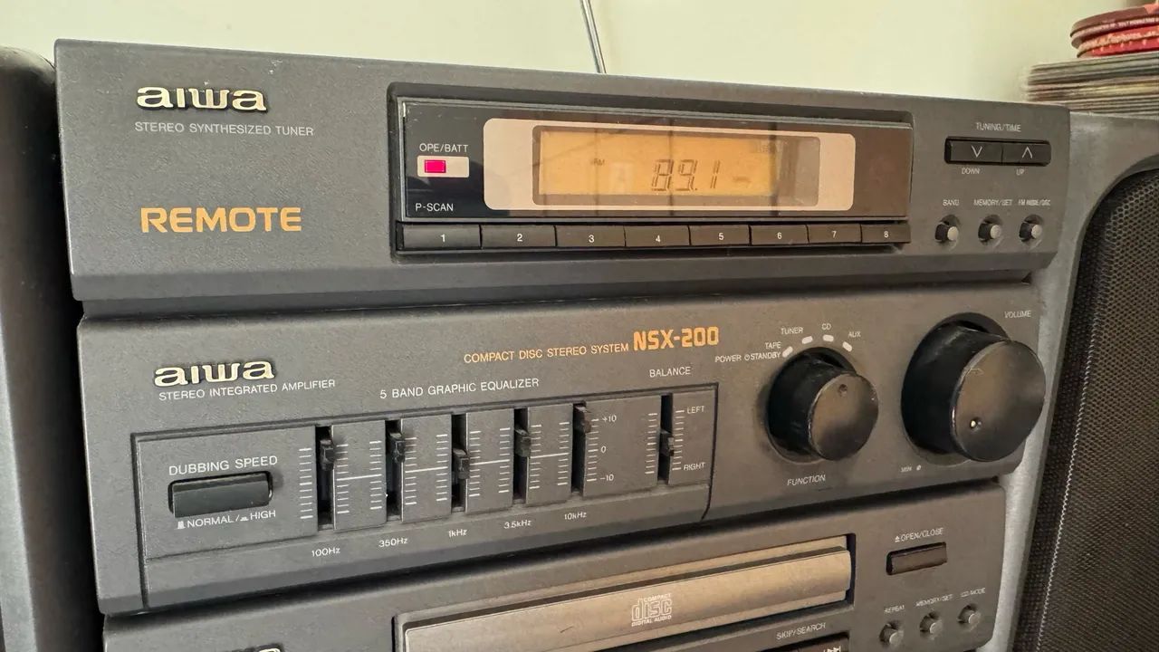 Mini System Aiwa NSX-200 Som Vintage - Aparelhos de Som