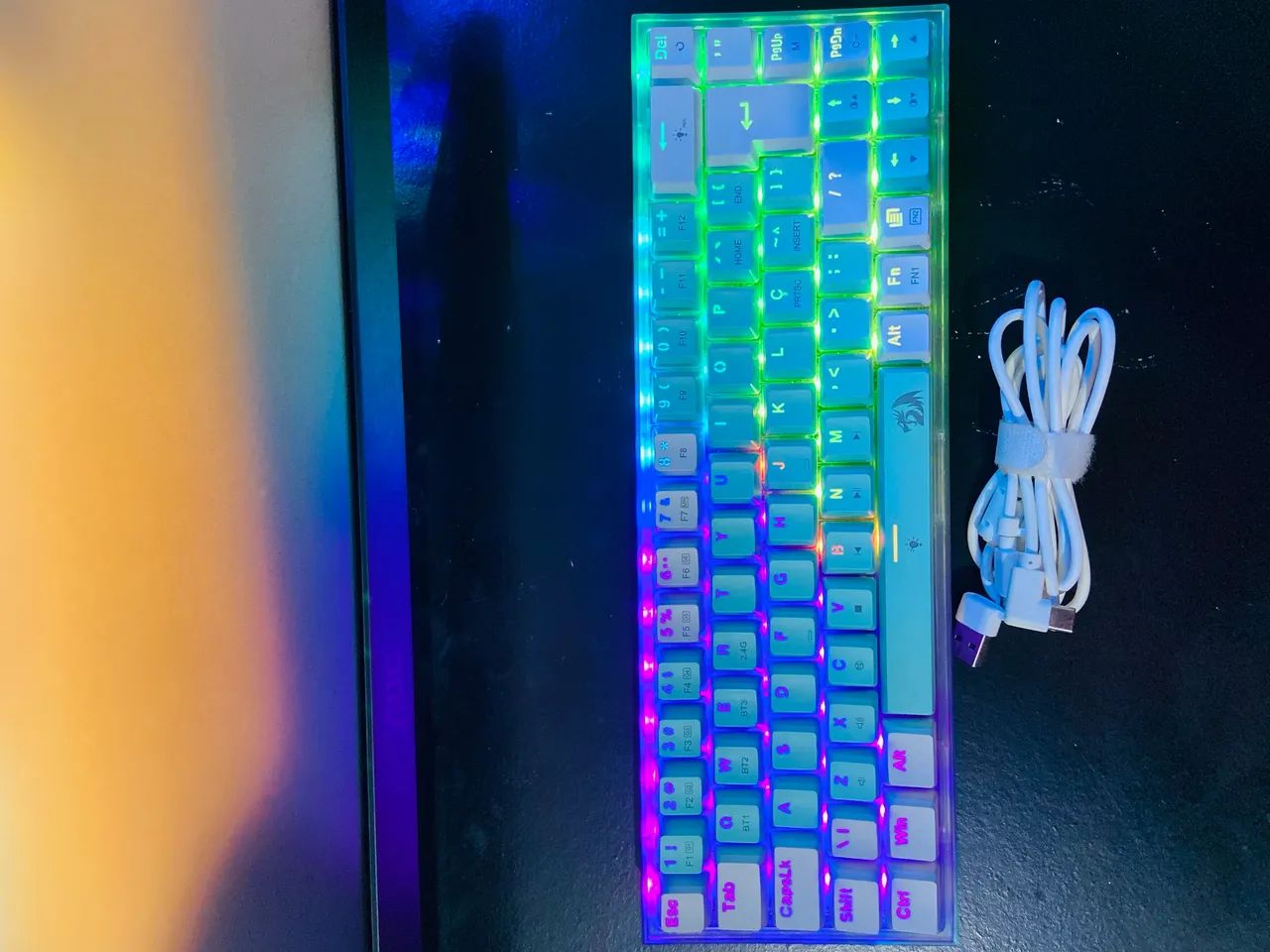 Teclado Redragon Castor Pro (Sem fio) - Foto 2