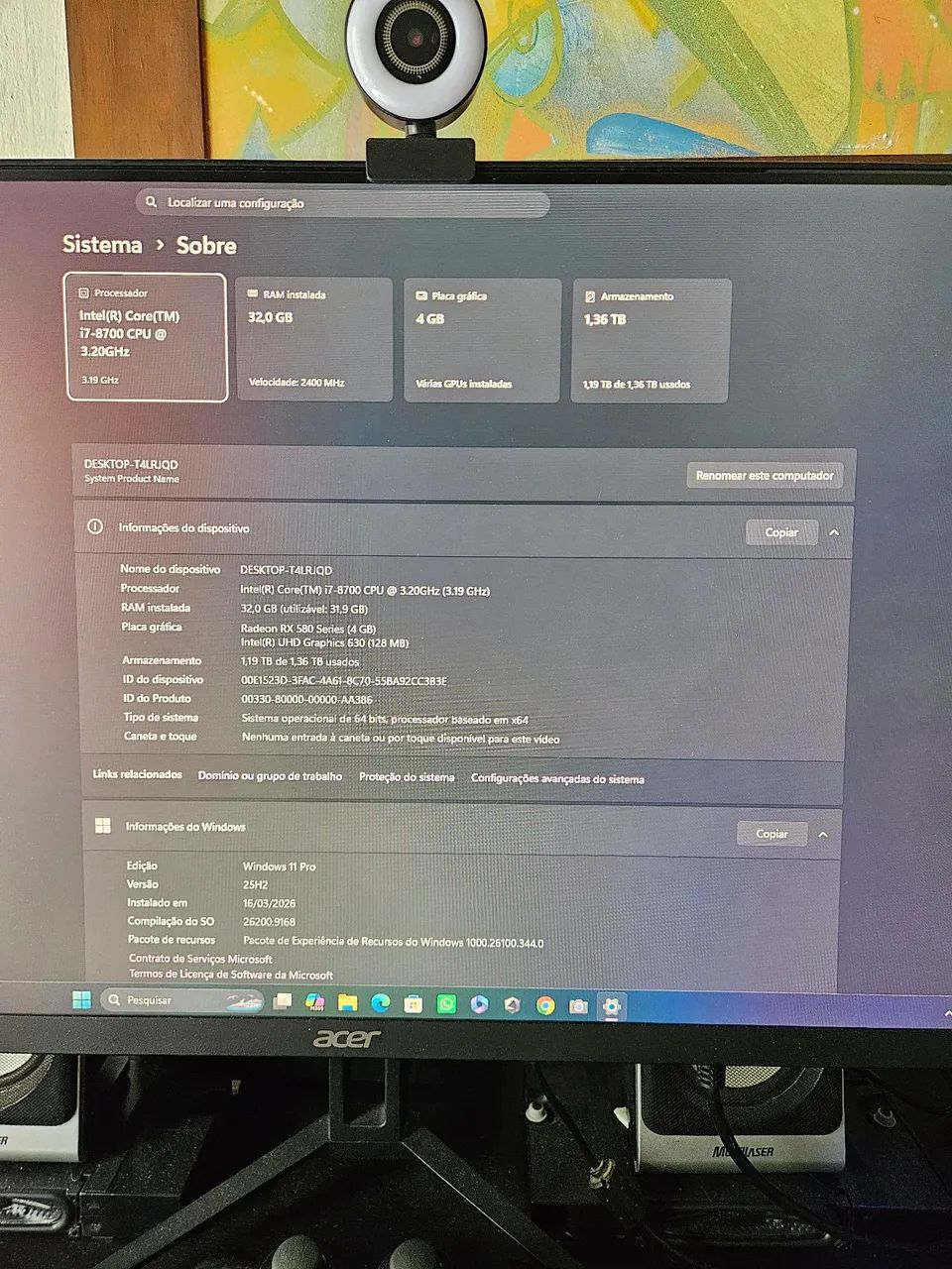 Vendo PC i7 com tela de 27 mause e teclado sem fios. - Foto 5