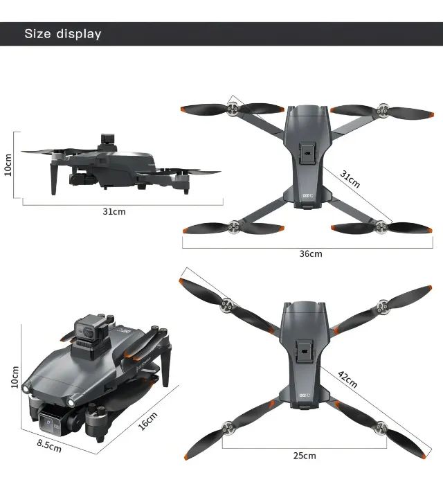 Drone L600 Pro Max 4K GPS - Com Sensor Desvio de Obstáculos 360° e Gimbal 3 Eixos - Foto 4