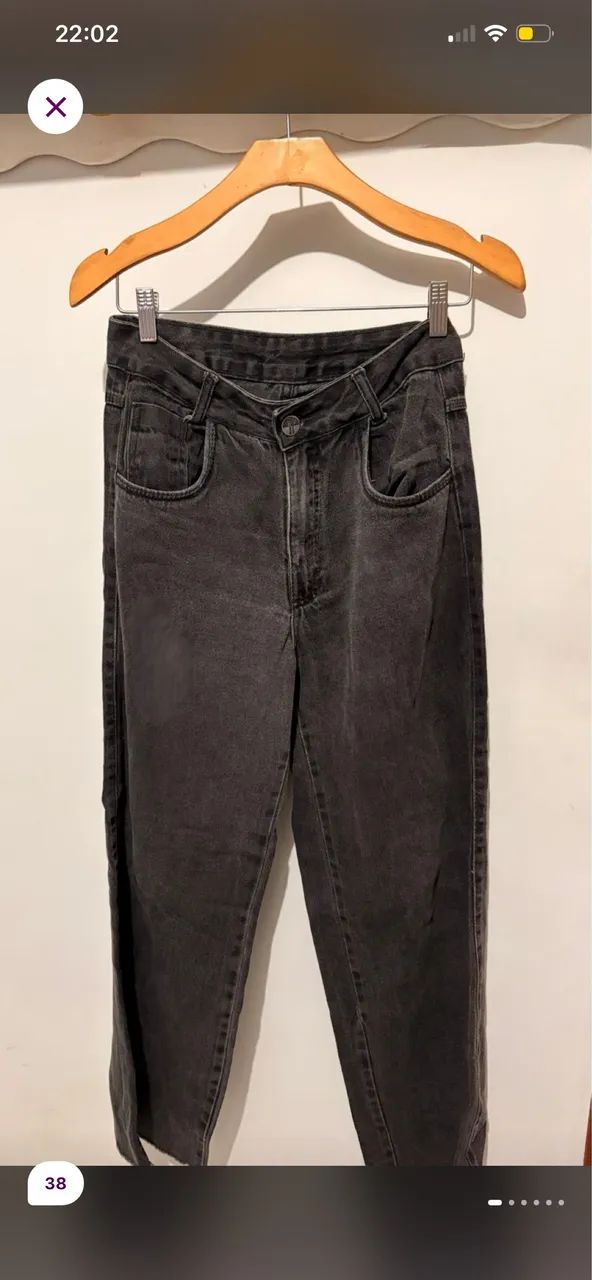 Calça wide leg preta 