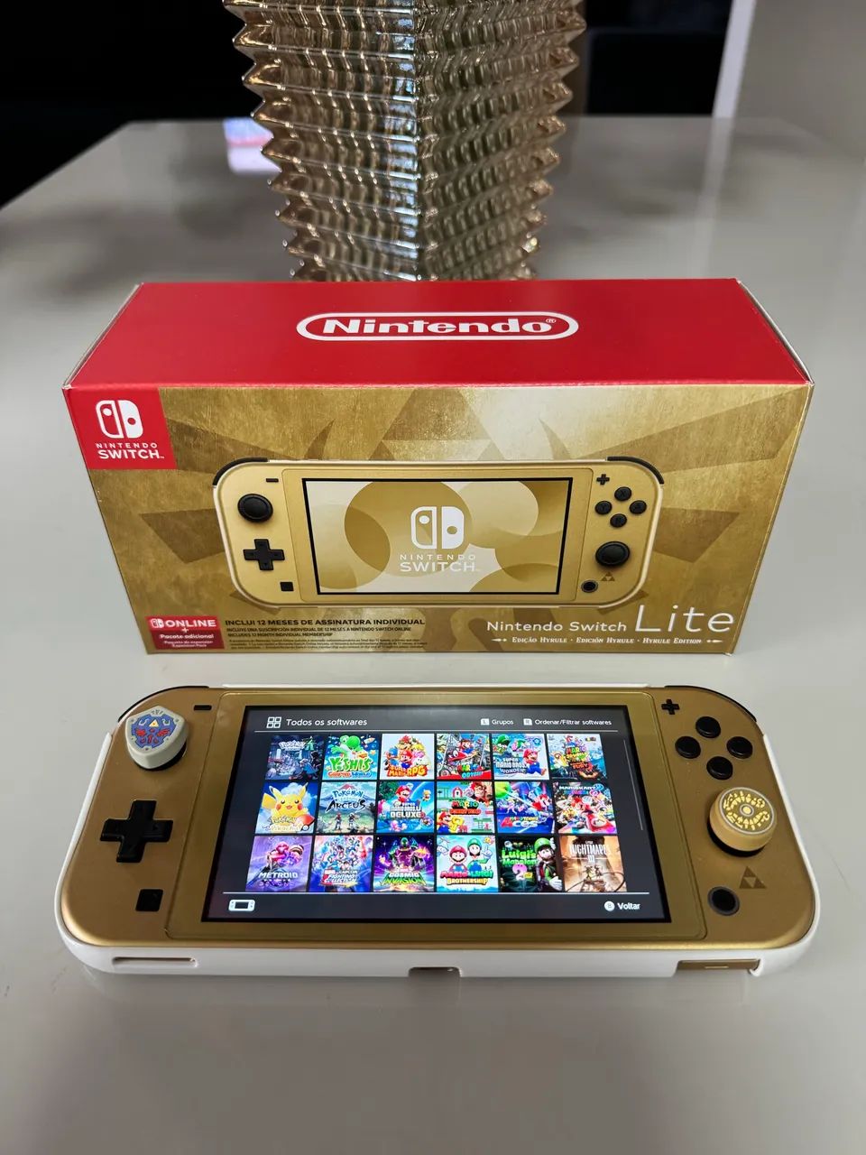 Nintendo Switch Lite Hyrule Edition com 256Gb - Desbloqueado