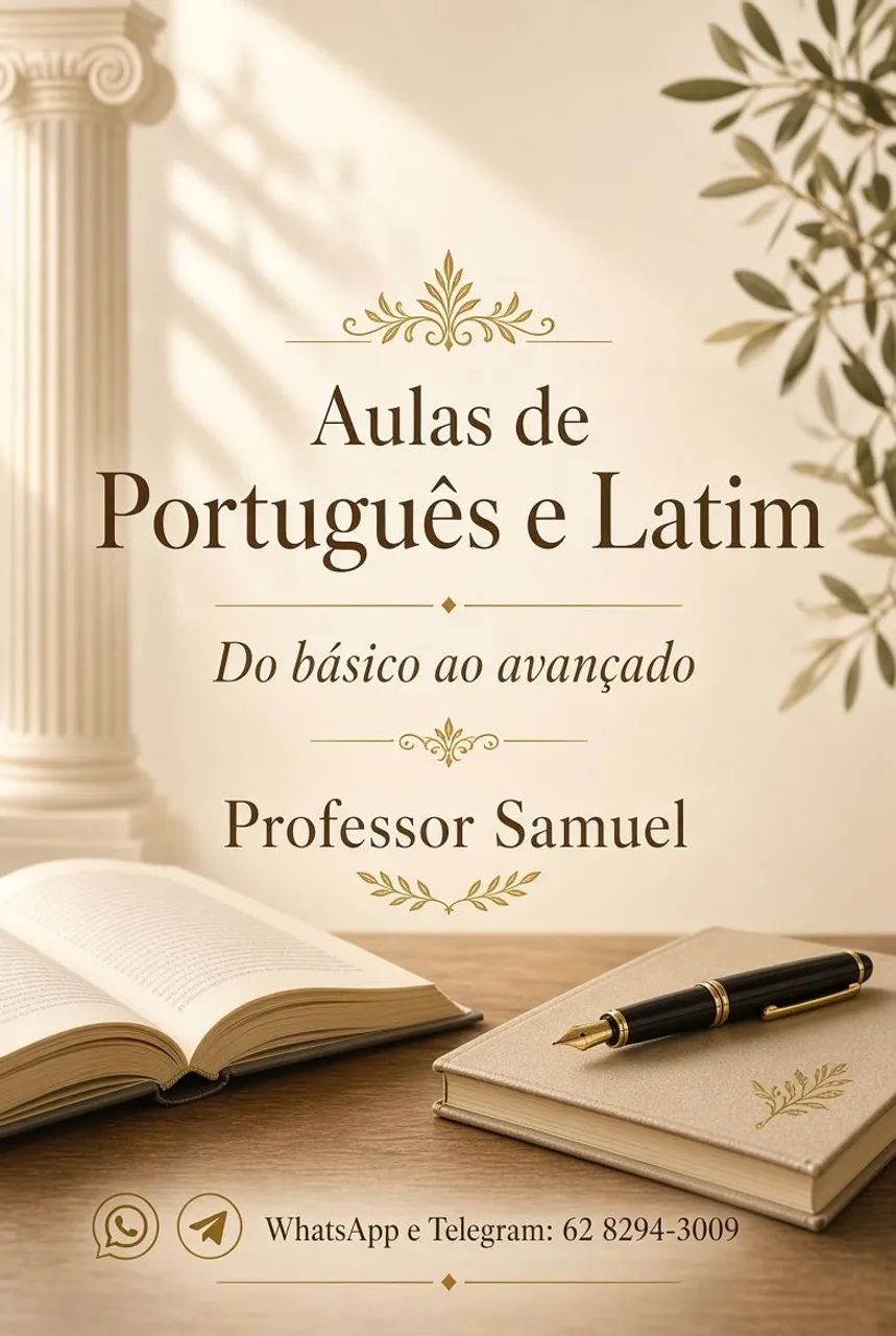 Aulas particulares online de português e latim