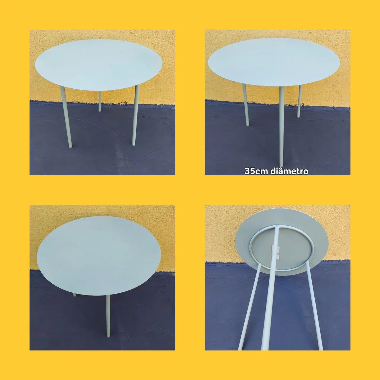Mesa em aço decoração 