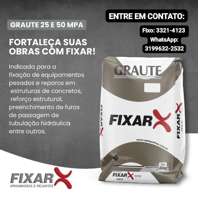 Graute (25 MPa) FIXAR 20KG - R$37,80