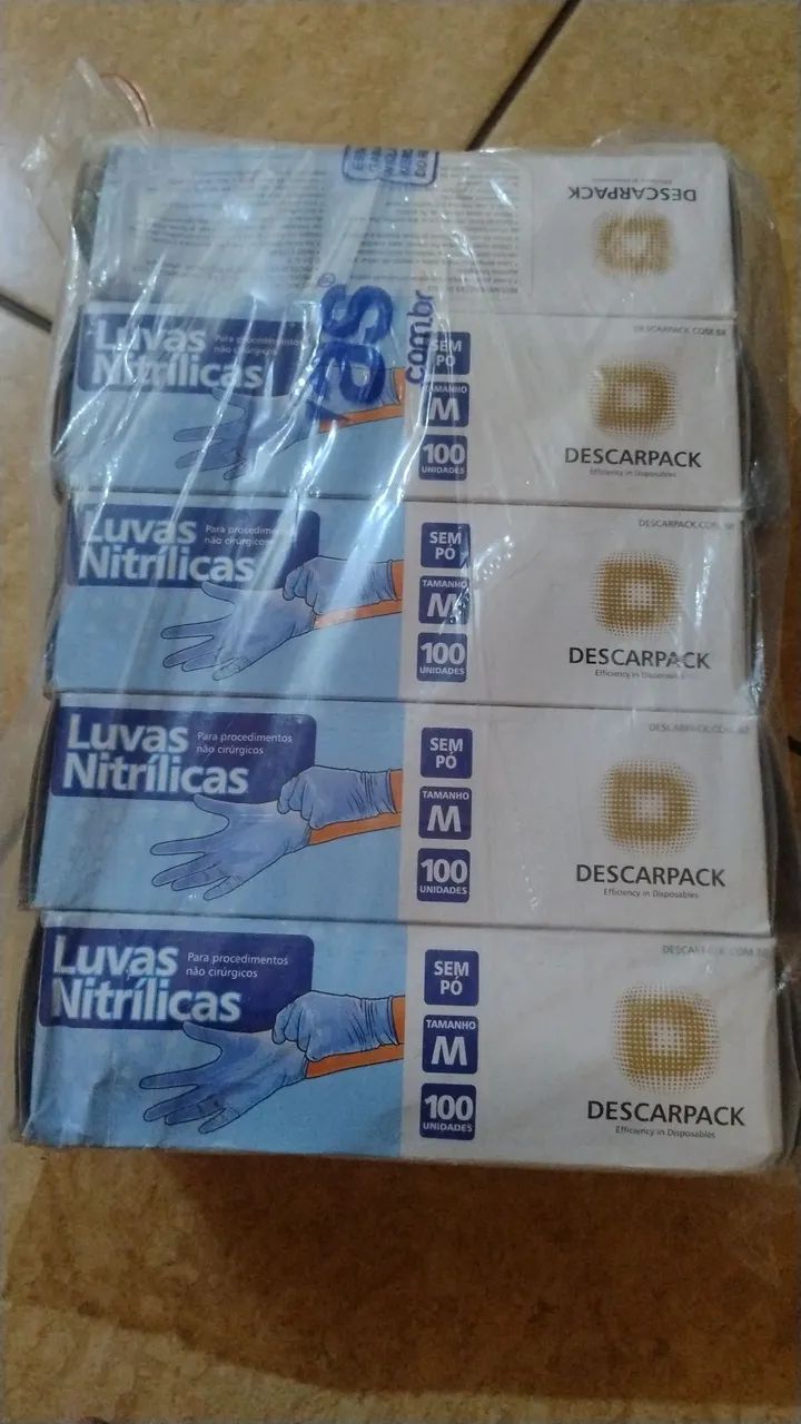 Luvas nitriy,, sem ,,,, tamanho M - Foto 4