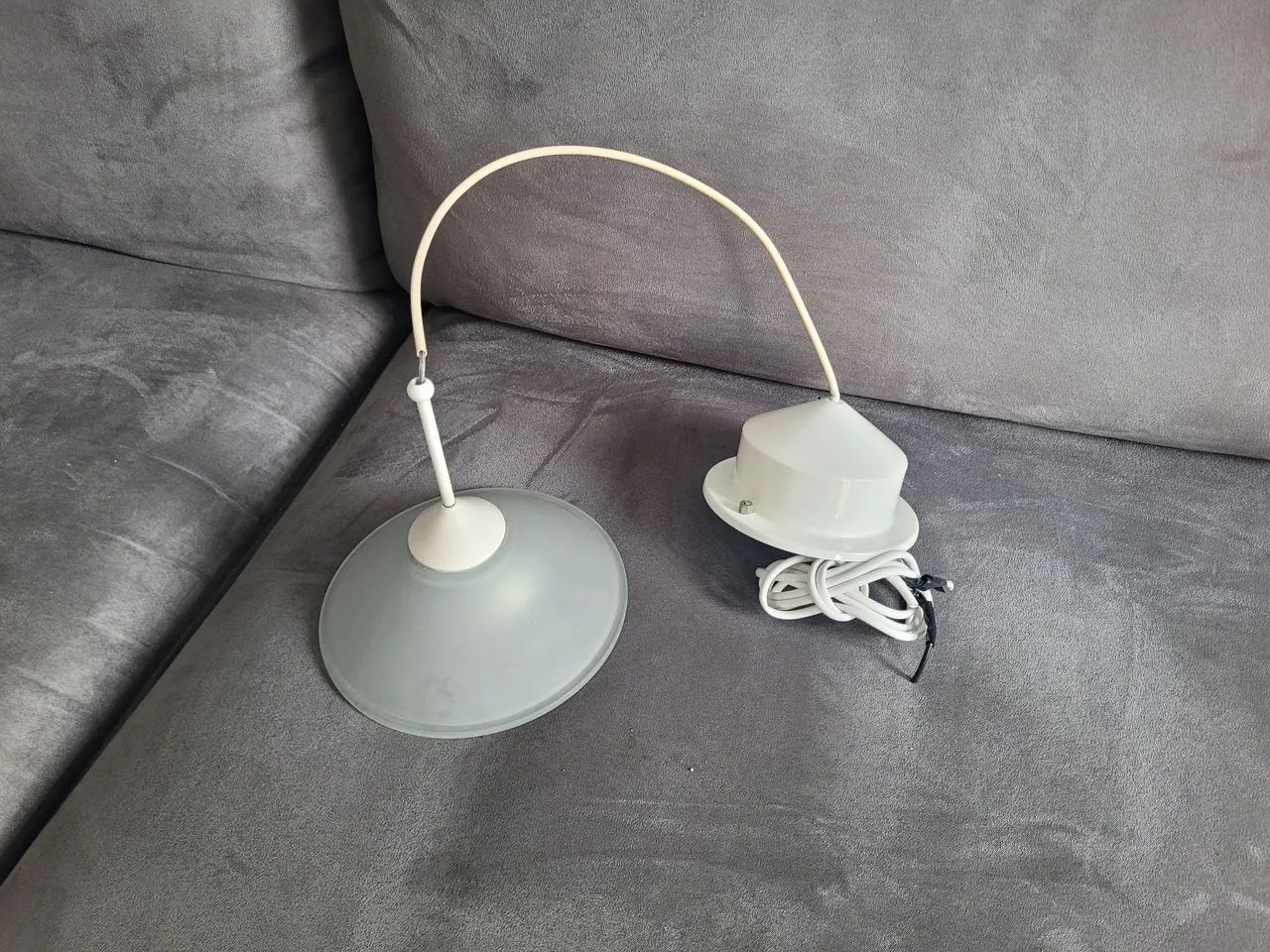 Pendente de vidro fosco 17 cm - Foto 2