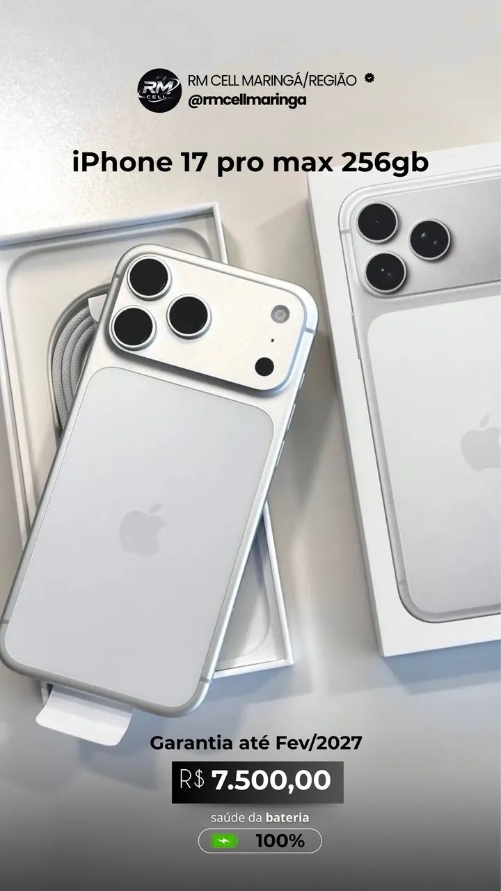 iPhone 17 Pro Max 256gb PEGO SEU USADO