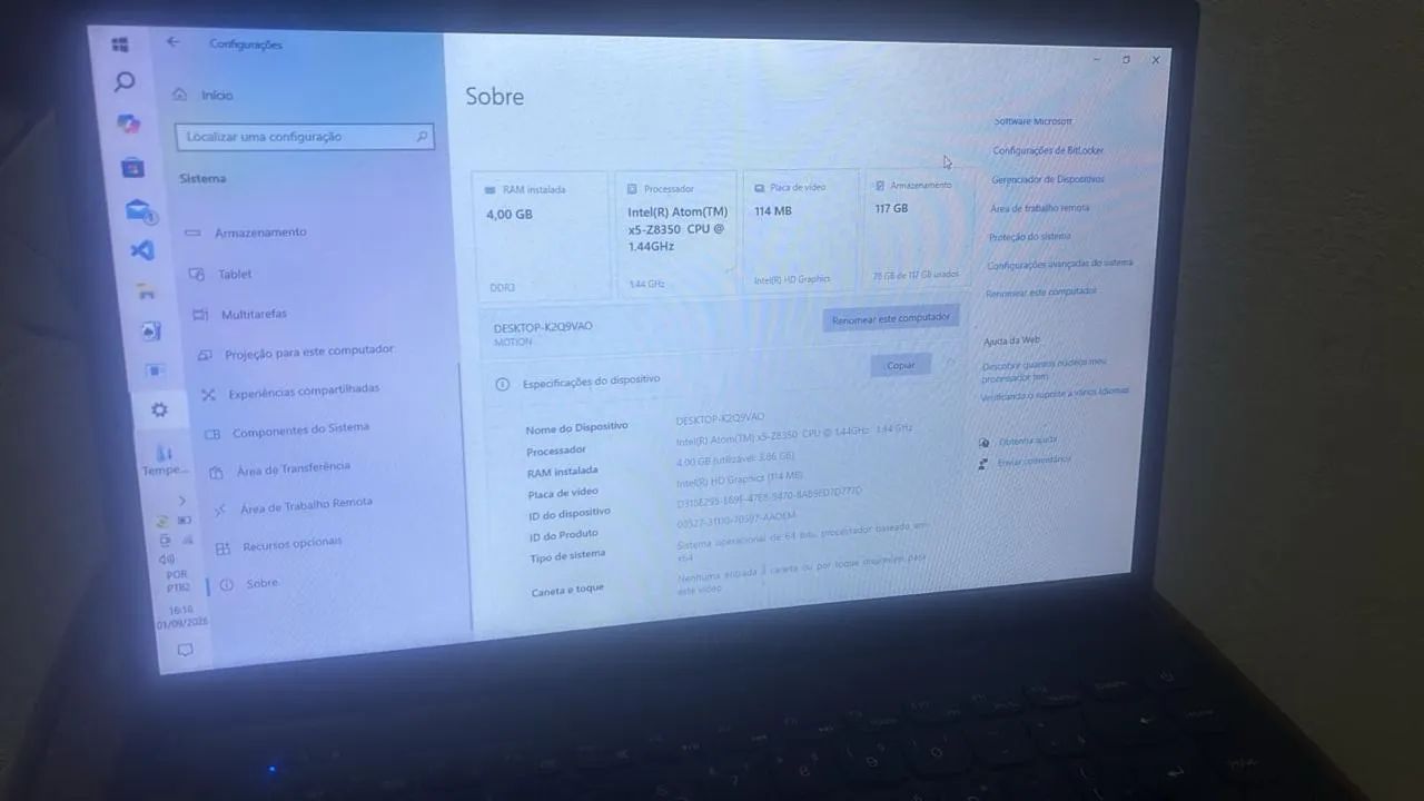Notebook Motion Positivo