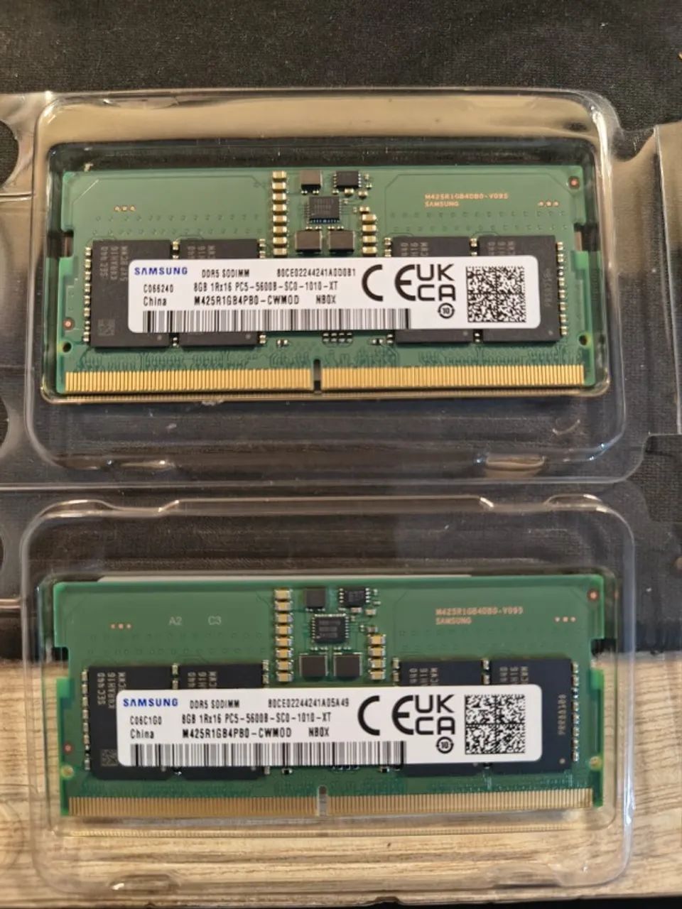 Memória DDR5 16GB (2x8) 5600MHZ para notebook sansung
