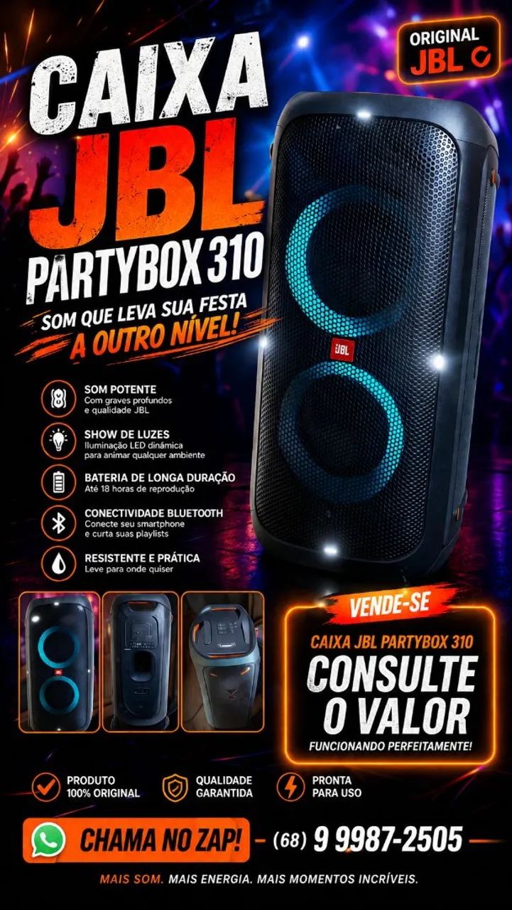 Vende-se caixa jbl partybox 310 original 