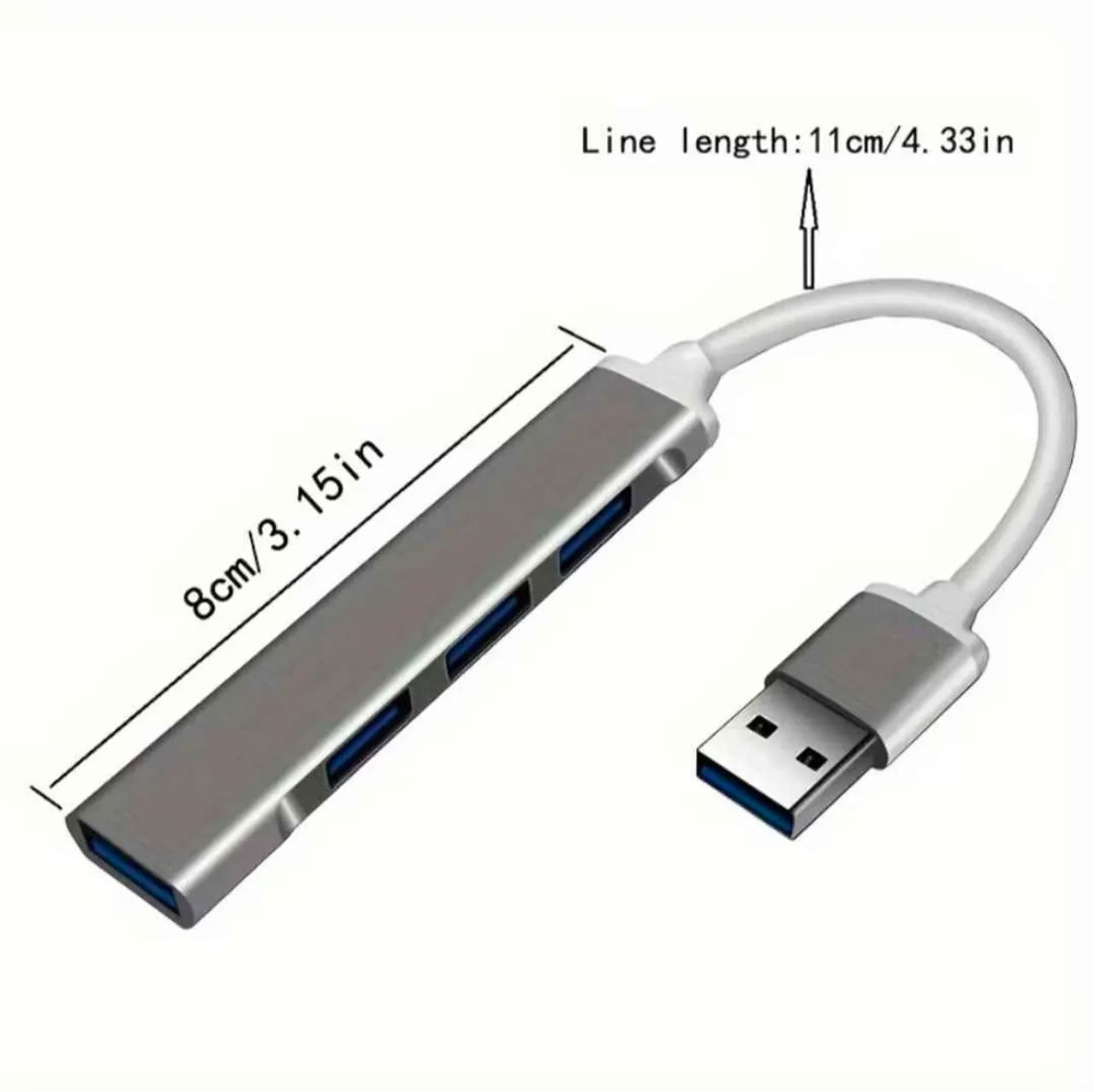 HUB USB 2.0 /3.0 para notebook e PC 4 portas