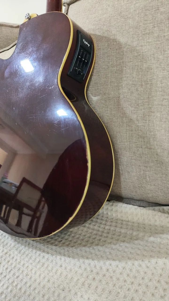 Violão epiphone pr-4e, cordas elixir - Foto 4