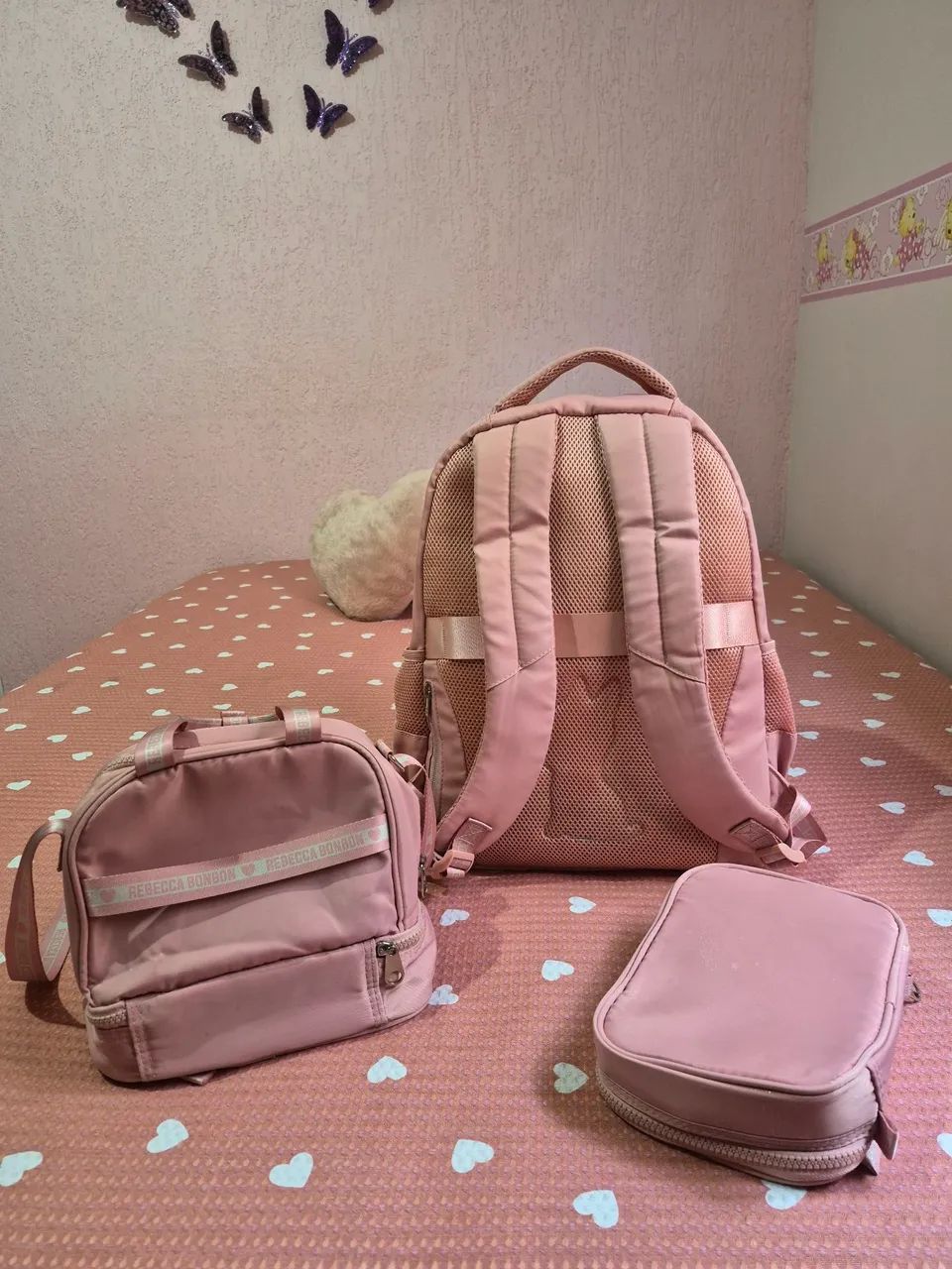 Kit Escolar Rebecca Bonbon Rosa - Mochila + Lancheira + Estojo  - Foto 2