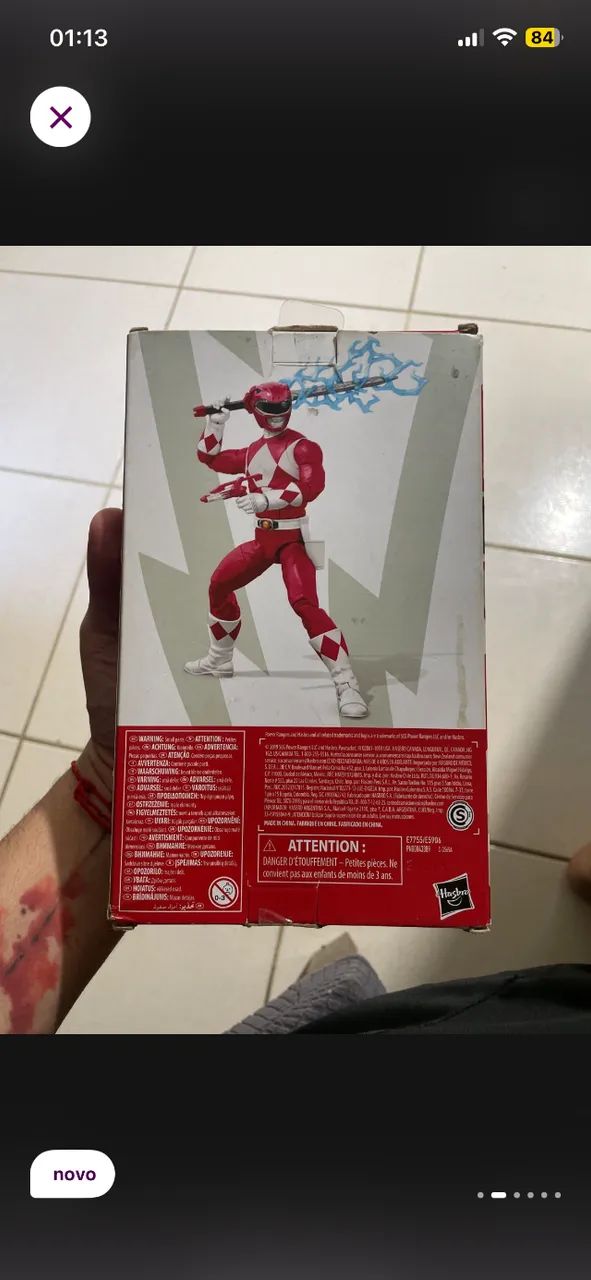 Aceito proposta - Power ranger mighty morphin red original hasbro