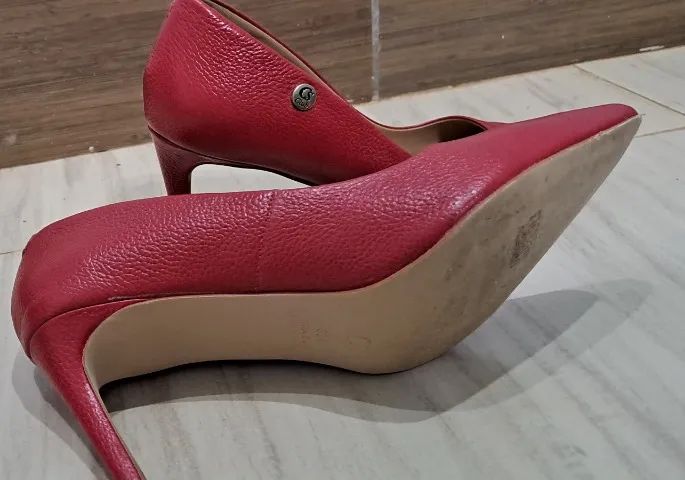 Scarpin Carmen Steffens vermelho - Foto 4