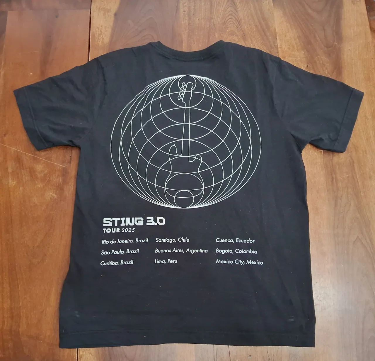 Camiseta Oficial Merchandising Show Sting Tour 3.0 2025 - Roupas