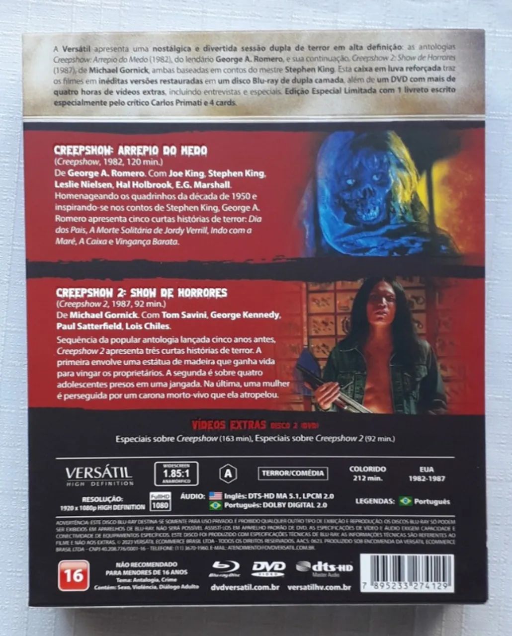 Blu-Ray Box Creepshow (original) - CDs, DVDs etc - Vila Carvalho