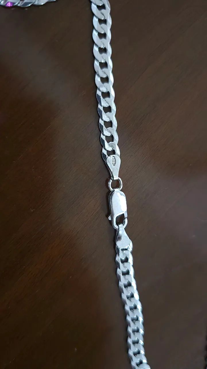 Cordão de prata 925 trabalhado - Foto 2