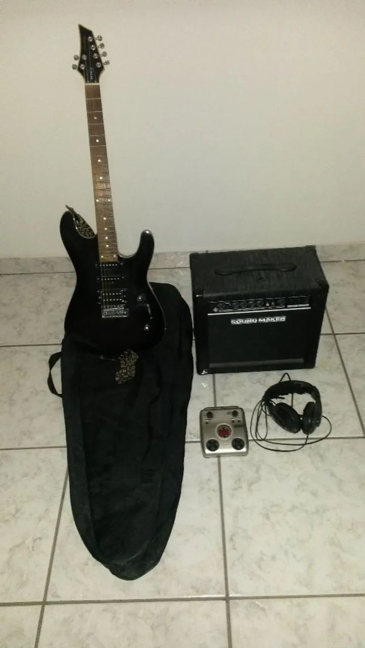 Guitarra Memphis + Amplificador+ Capa e Afinador