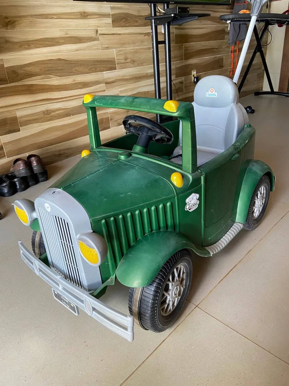 Carrinho de Passeio e Pedal Infantil Calesita calhambek Verde  - Foto 5