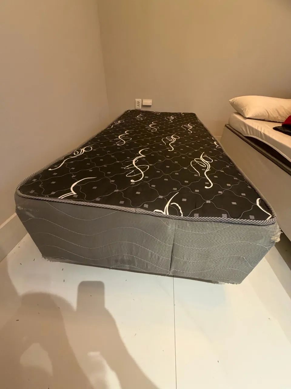 CAMA BOX SOLTEIRO + COLCHÃO D20